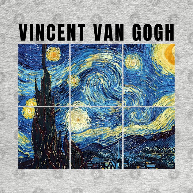 Vincent Van Gogh Starry Night, Art Collage Scrapbooking Aesthetic by LePetitShadow